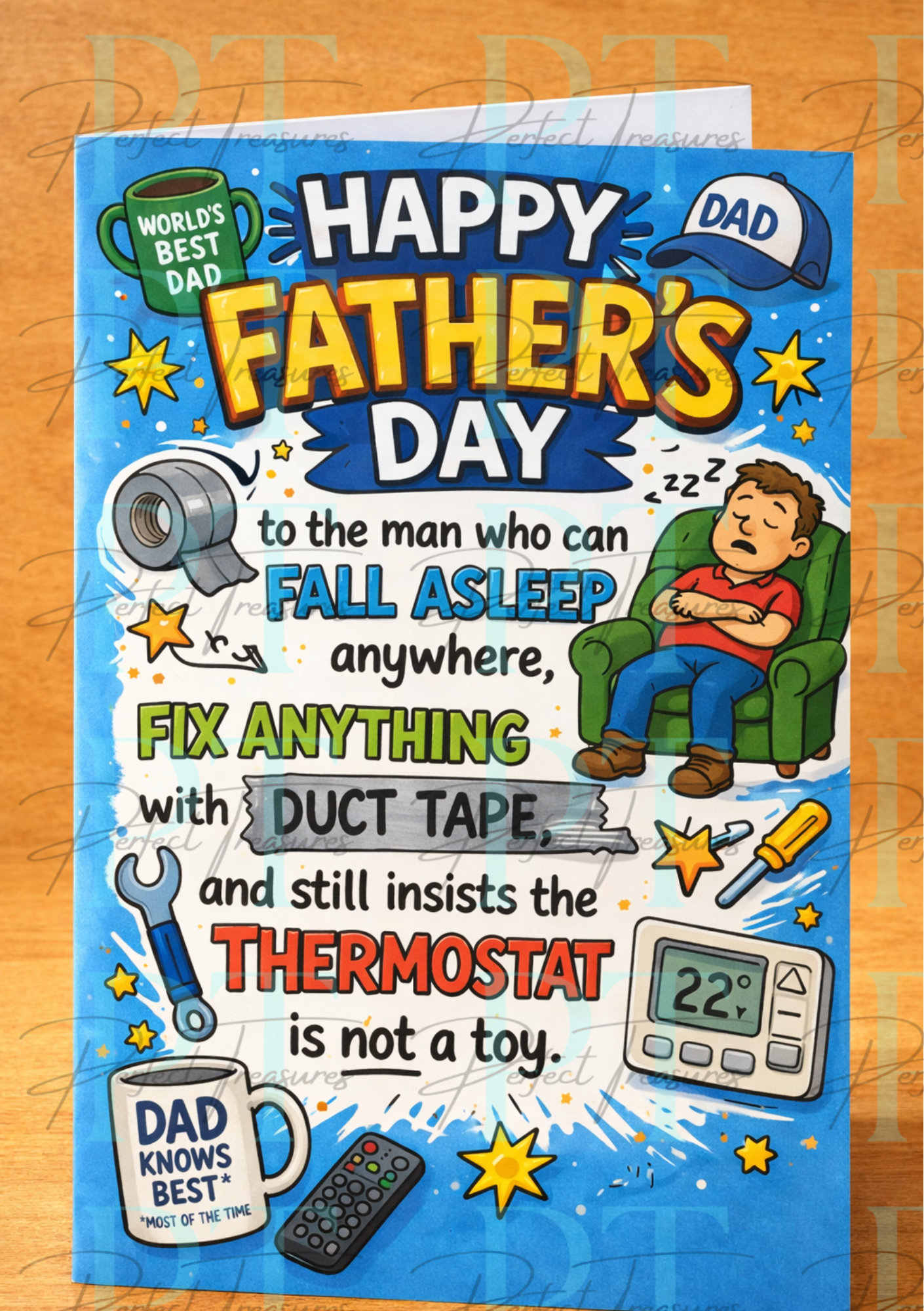 Funny A5 Fathers Day Card for Fathers/Dads – Printed in the UK