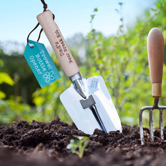Bottle Opener Trowel - Dads Beer Break - Father's Day Gifts