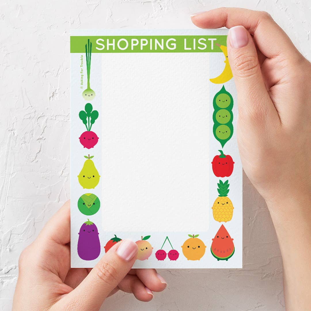Kawaii Magnetic Shopping List Pad
