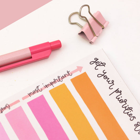 A6 notepad - get your priorities straight