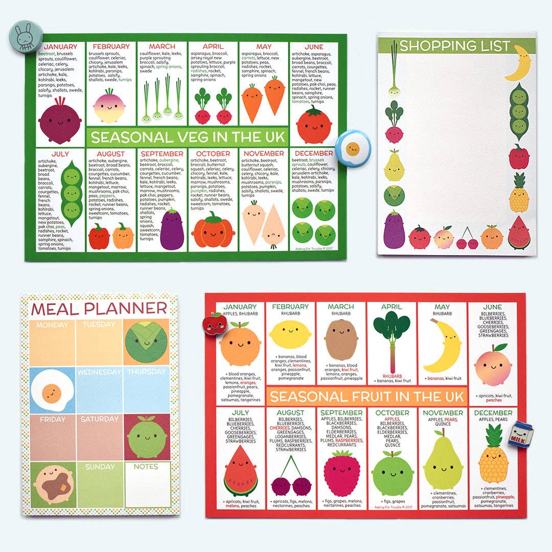 Kawaii Magnetic Meal Planner Pad