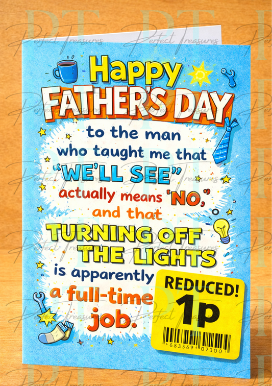 Funny A5 Fathers Day Card for Fathers/Dads – Printed in the UK