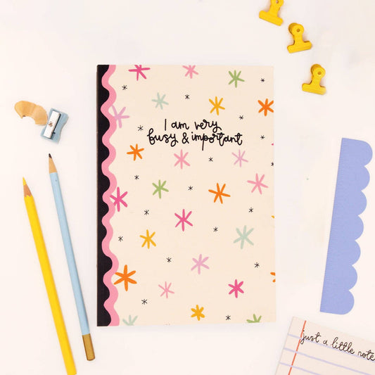 A5 notebook - I am very busy & important