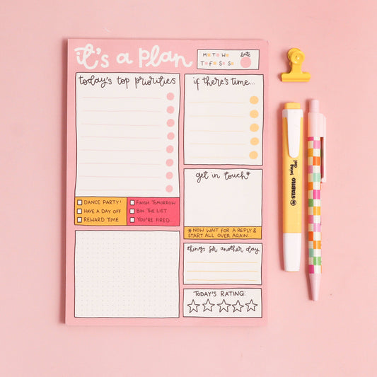 A5 notepad - daily planner - it’s a plan